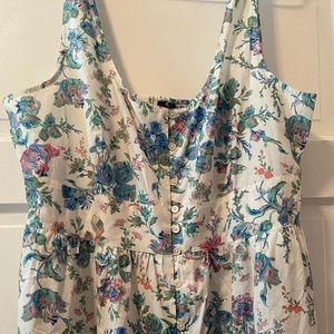 Women’s size 18 floral J Crew Poplin Sundress 100% cotton